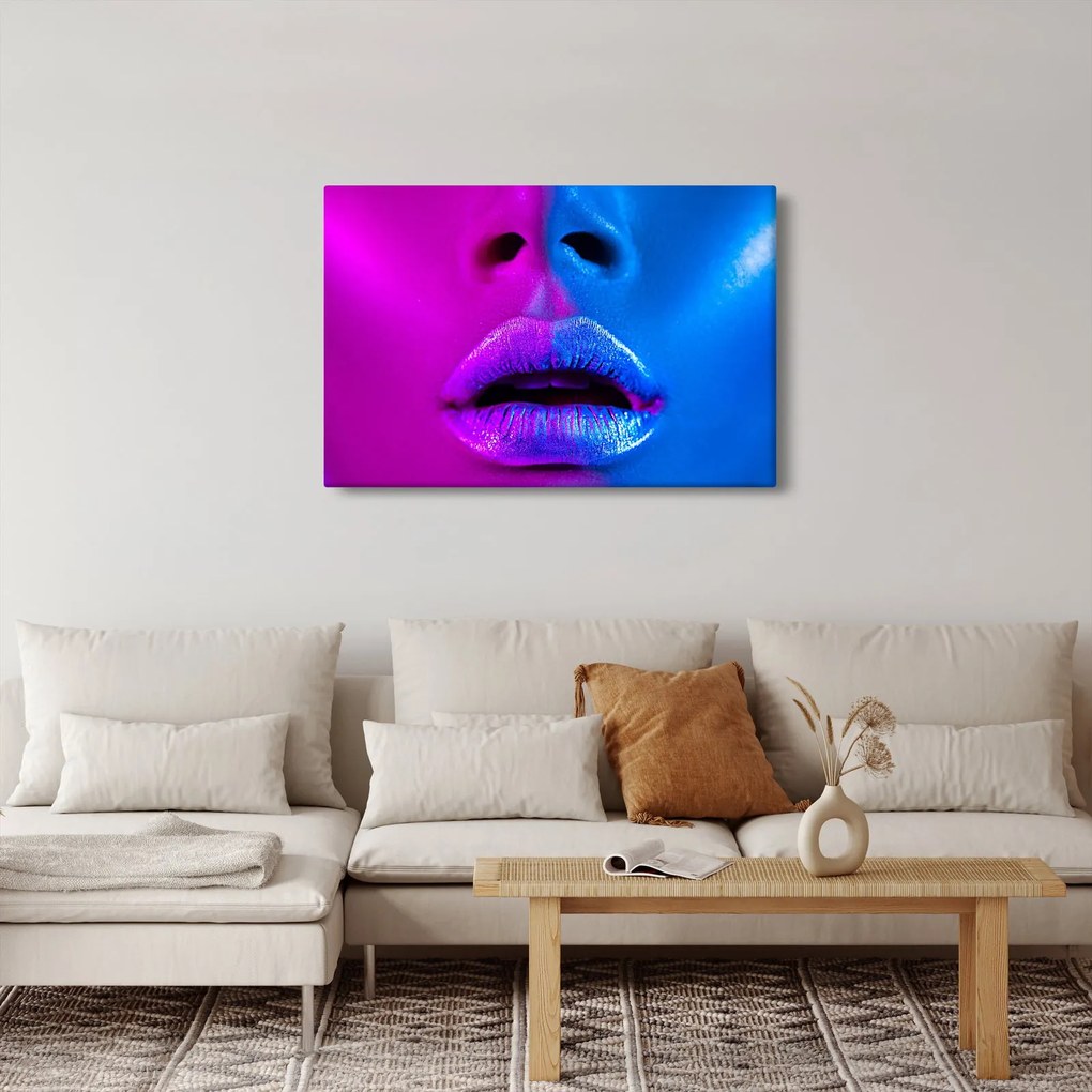 Tablou - Imaginea buzelor colorate (90x60 cm)