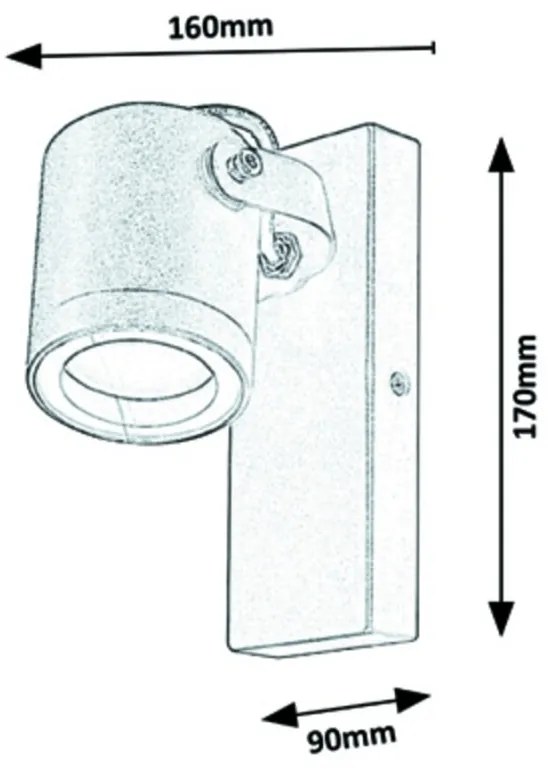 Aplica de exterior moderna tip spot IP44 Elva