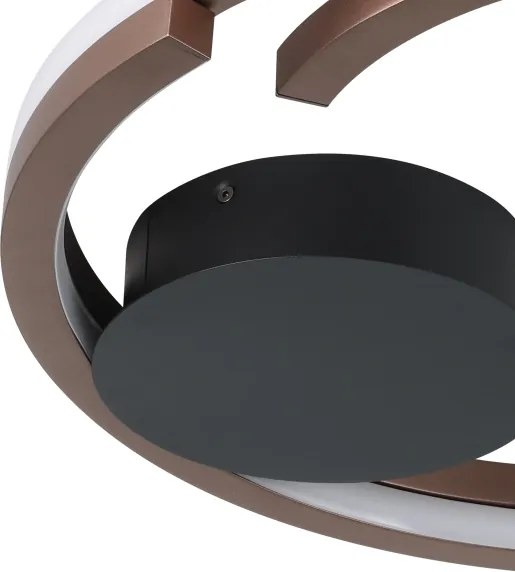 Eglo 901825-LED Plafonier MEZZOMONTE 2x LED, 20W, 230V, Ø48 cm, bronz + telecomandă