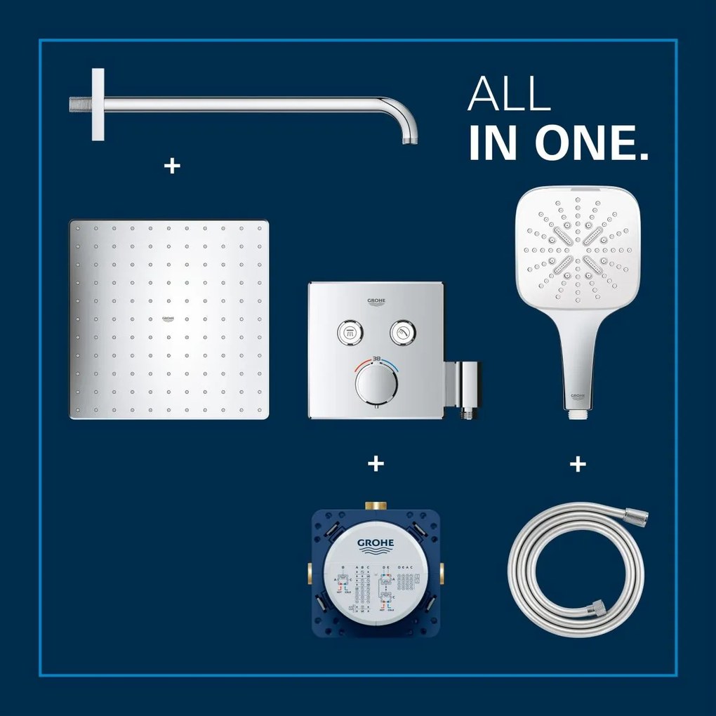 Grohe Precision Smartcontrol set de dus ascuns cu termostat da crom 34876000