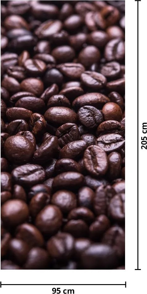 Fototapet pentru ușă - Boabe de cafea (95x205cm)