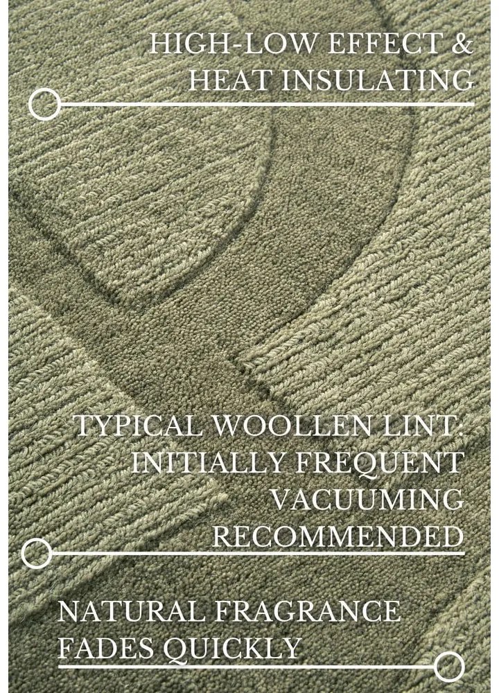 Covor tip traversă verde țesut manual din lână 80x250 cm Alexis – Villeroy&Boch