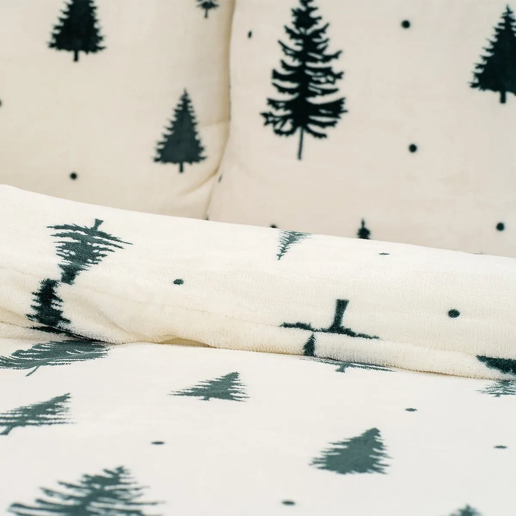 Lenjerie de pat din microflanel 4Home SereneForest, 140 x 200 cm, 70 x 90 cm, 140 x 200 cm, 70 x 90 cm