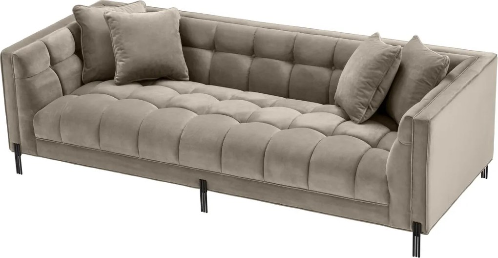 Canapea eleganta design LUX Sienna, catifea greige 113384 HZ