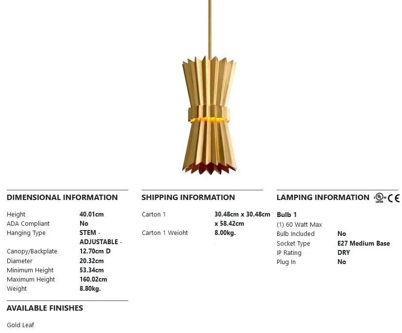 Pendul design modern MOXY