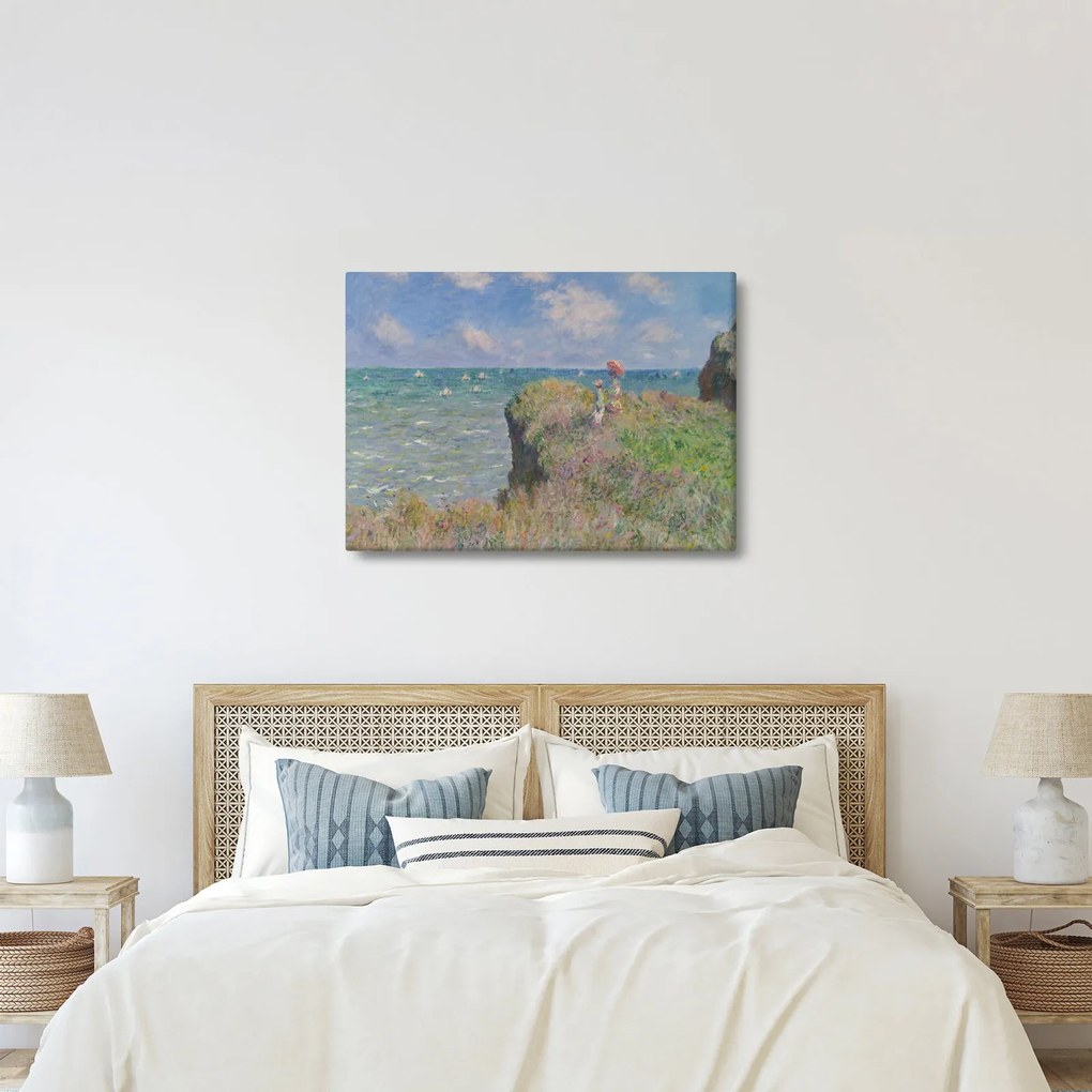 Tablou - Claude Monet, Cliff Walk at Pourville, reproducere (70x50 cm)