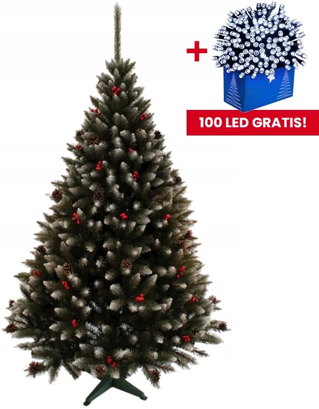 Brad de Crăciun artificial cu rowan 150 cm