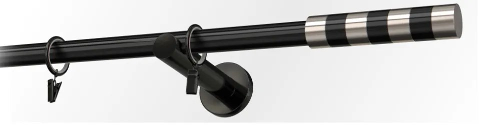 Galerie simpla cilindru inox (CULOARE: Alb, Alege marime: 280 cm)