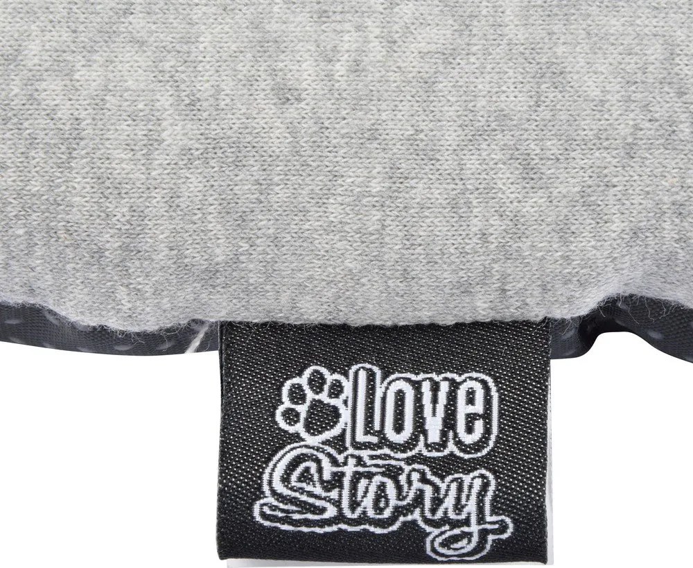 Pat pentru animale de companie gri deschis pentru câini 70x58 cm Graphene – Love Story