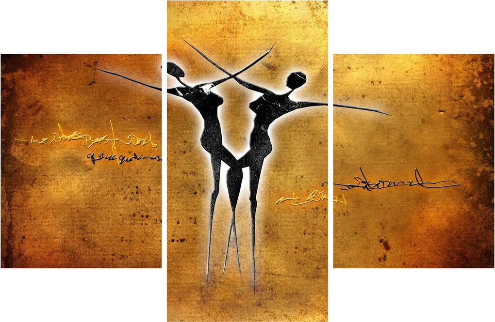 Tablou perechii dansând pictate (90x60 cm)