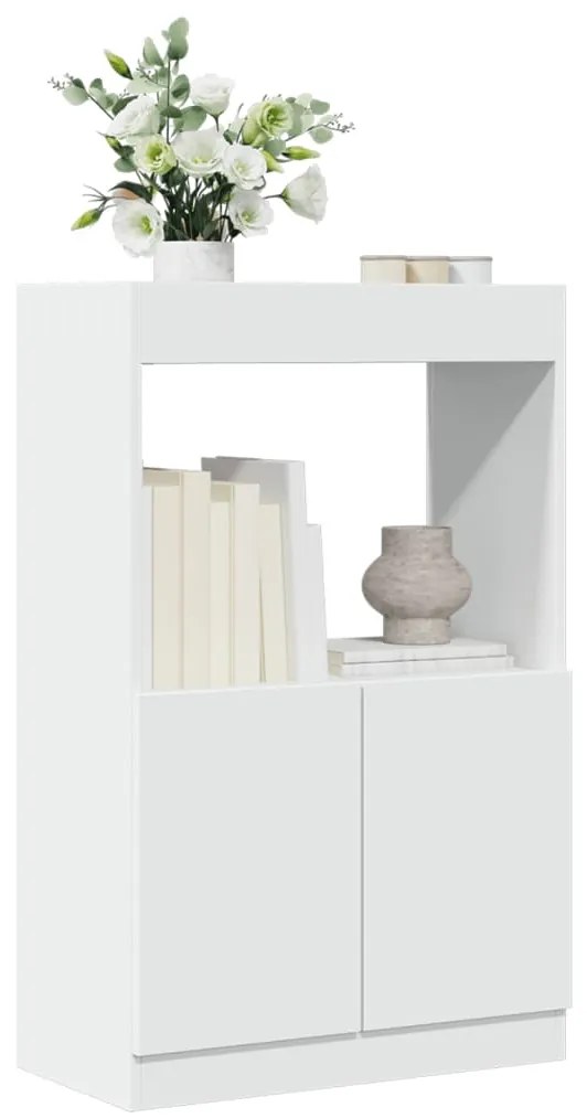 vidaXL Dulap înalt, alb, 63x33x100 cm, lemn prelucrat