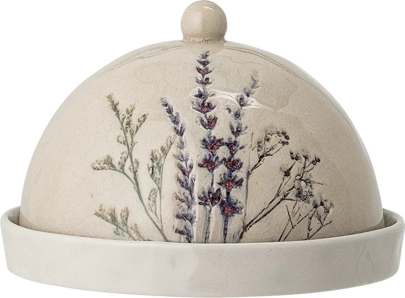 Untieră rotundă din ceramică cu flori de câmp, D15×H10 cm, „Bea"