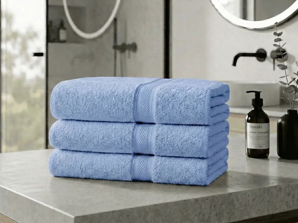 Prosop CLARYSSE ELEGANCE 60x110 cm albastru, 100% bumbac