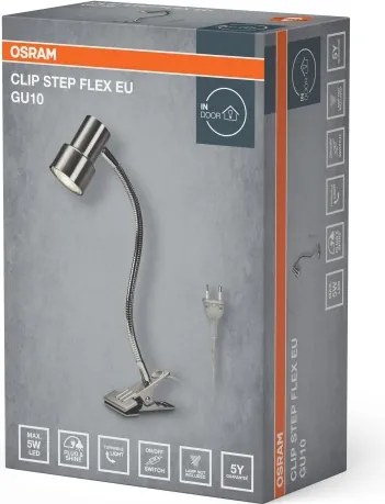 Osram - Lampă cu clemă CLIP STEP FLEX 1xGU10/5W/230V crom mat