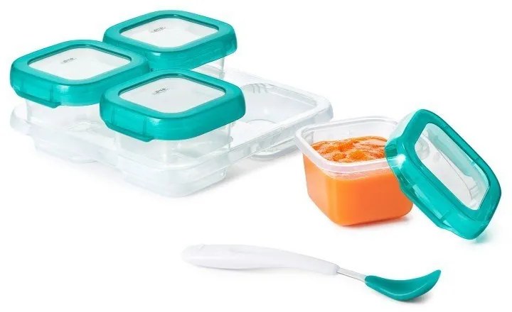 Recipiente din Plastic pentru Congelare Alimente 4 x 120 ml