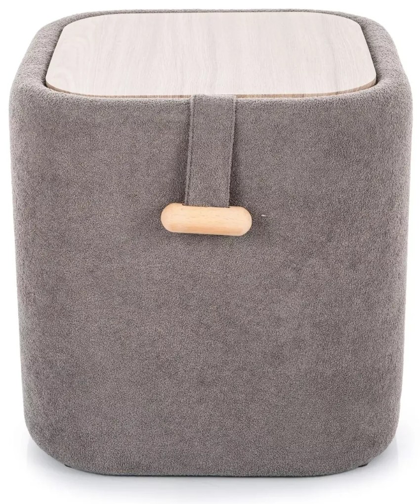 Taburet gri NAP cu spatiu de depozitare 37x37 cm