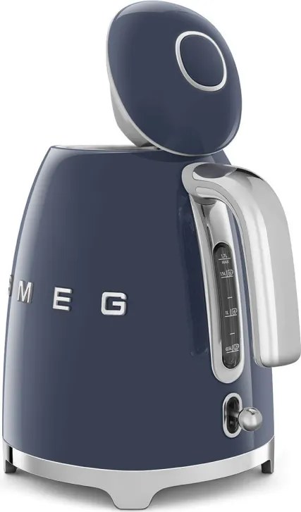 Cana electrica SMEG KLF03NBEU, 2400 W, 1,7 l, Baza rotativa la 360°, Finisaj lucios, Albastru marin
