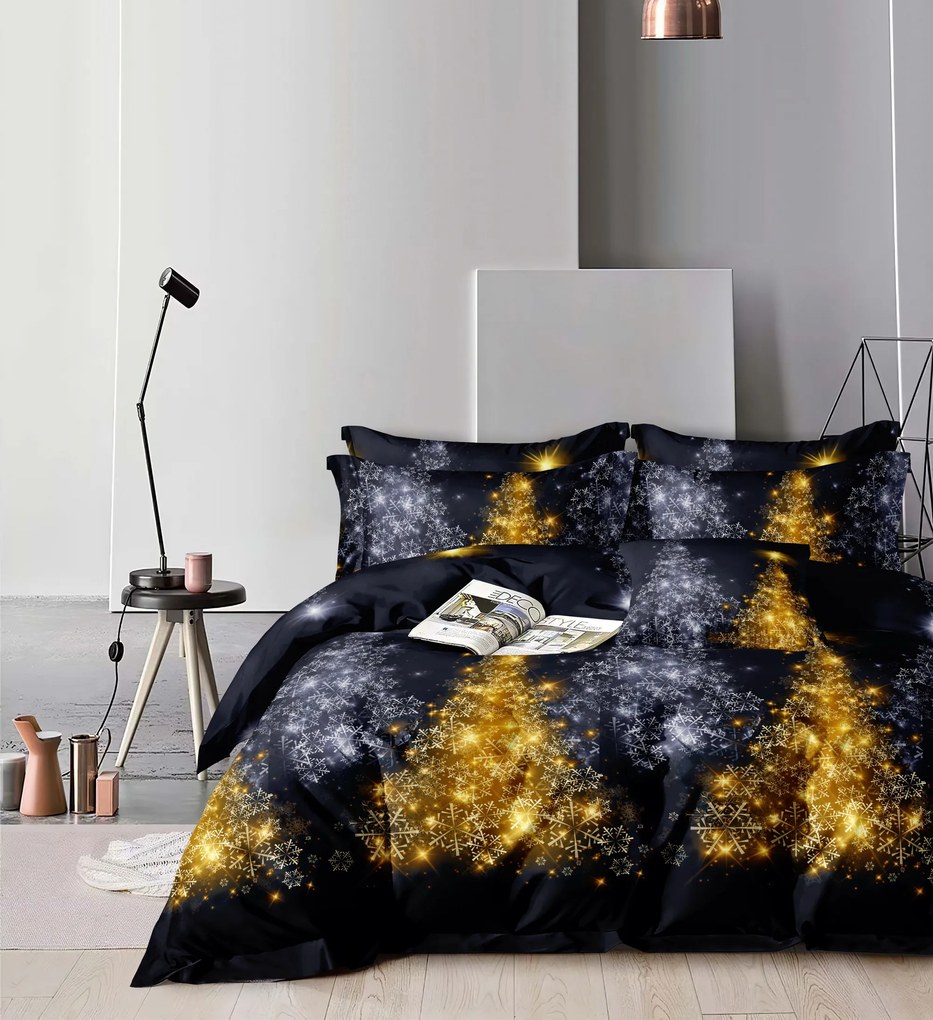 Lenjerie de pat din microfibra Black ICE SHINE Dimensiune lenjerie de pat: 2 buc 70 x 90 cm | 200 x 220 cm