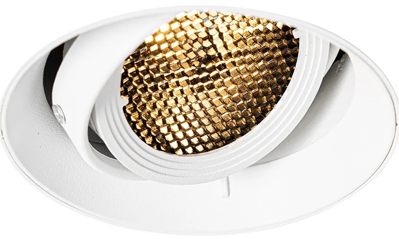 Spot modern îngropat alb GU10 AR70 rotund fără rama - Oneon Honey