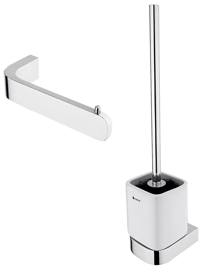 Perie de toaletă de perete și suport de hârtie igienică NIMCO NK set-94KN-26 NIKAU crom lucios