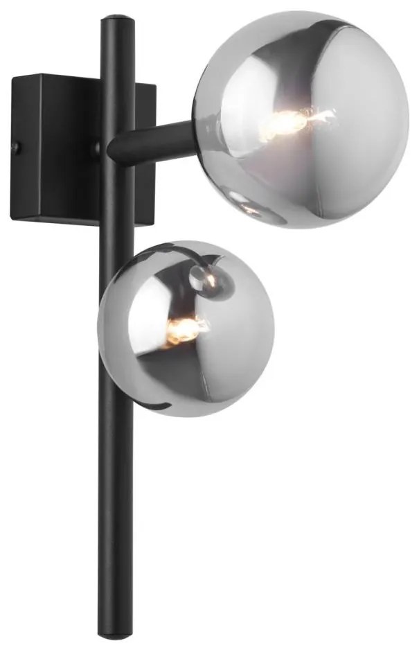 Jupiter 1909 - Aplica de perete NEPTUN 2xG9/14W/230V, negru/gri fumuriu