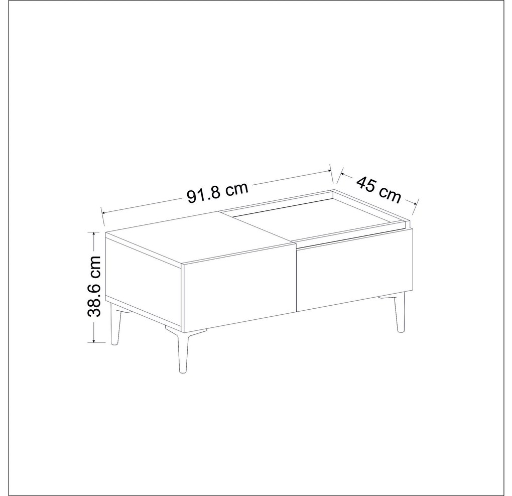 Masă de cafea Maddame (antracit). Promo -16%. 1089489