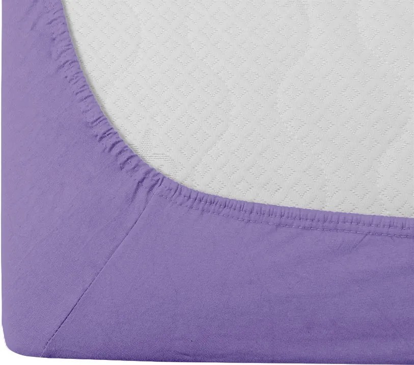 Cearsaf Jersey EXCLUSIVE cu elastic mov deschis 140 x 200 cm