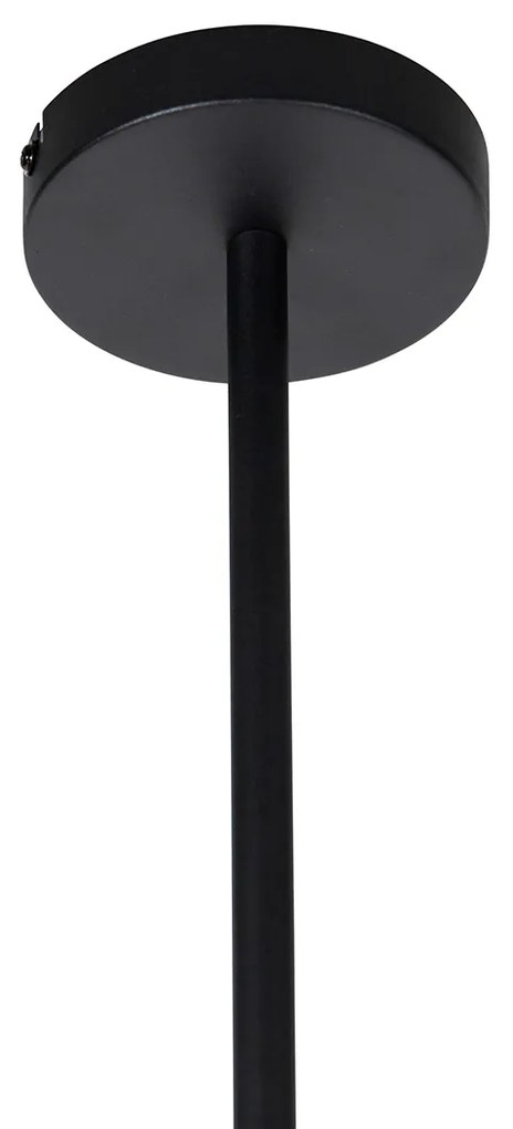 Lampă suspendată inteligentă neagră cu 4 lumini incl. Wifi ST64 - Laser