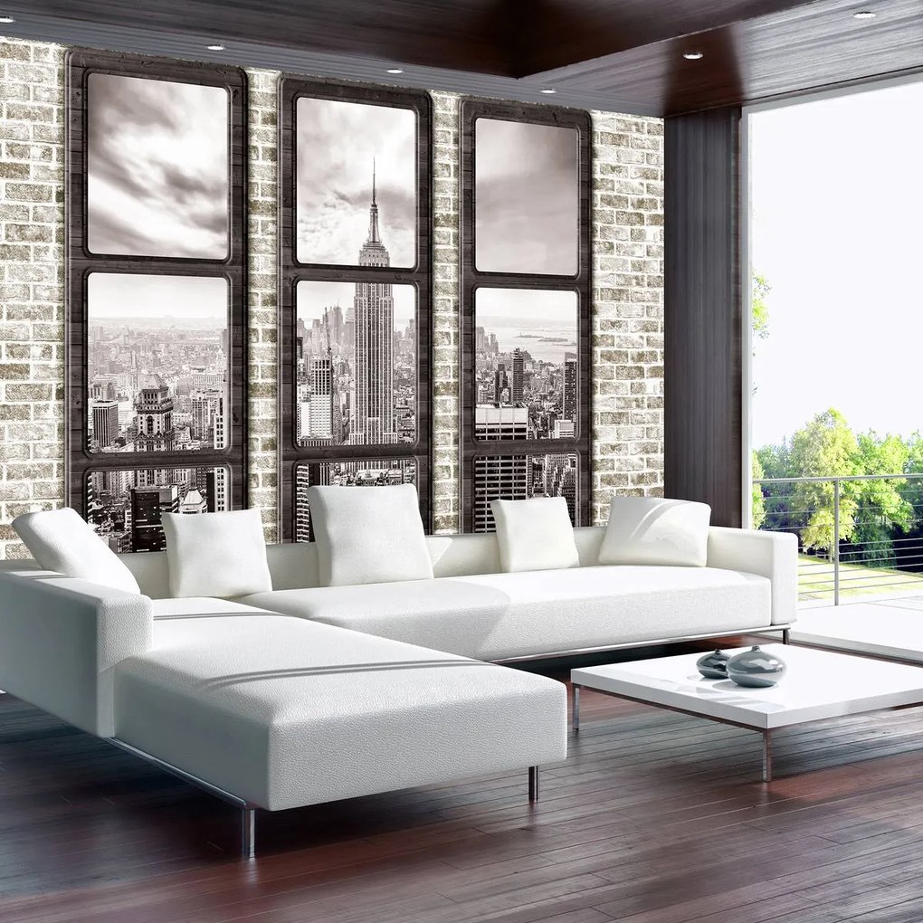 Fototapet - New York - privire din geam (152,5x104 cm)