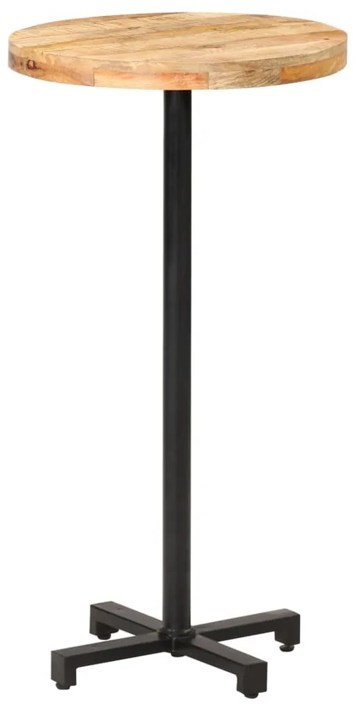 320273 vidaXL Masă de bar, Ø 60x110 cm, lemn de mango brut, rotundă