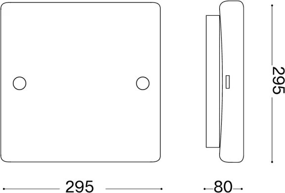 Ideal Lux - Plafonieră CELINE 2xE27/60W/230V 29,5x29,5 alb