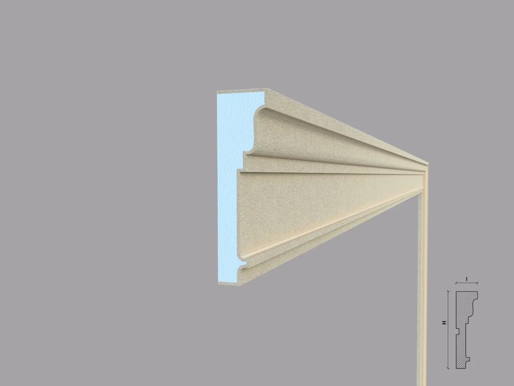 Ancadrament fereastra exterior FP125 dimensiuni 130x36x2000mm