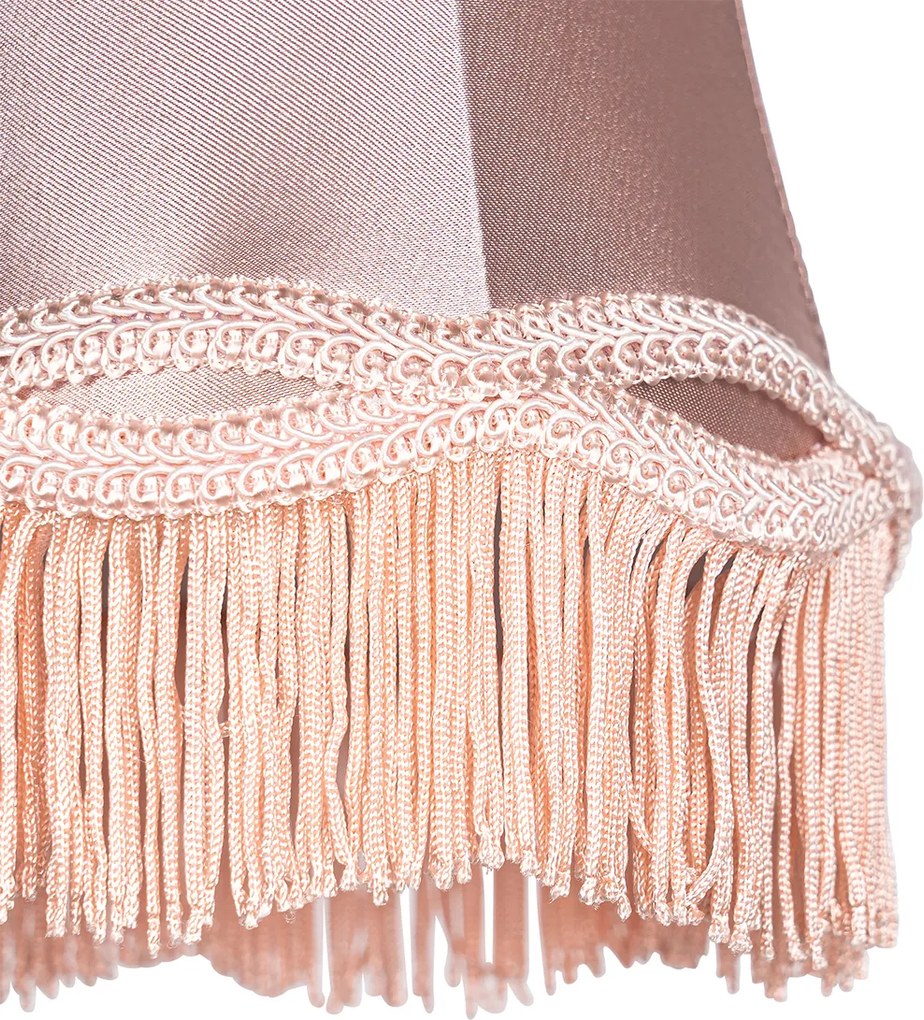 Abajur din material textil cu clește roz 12 cm - Granny