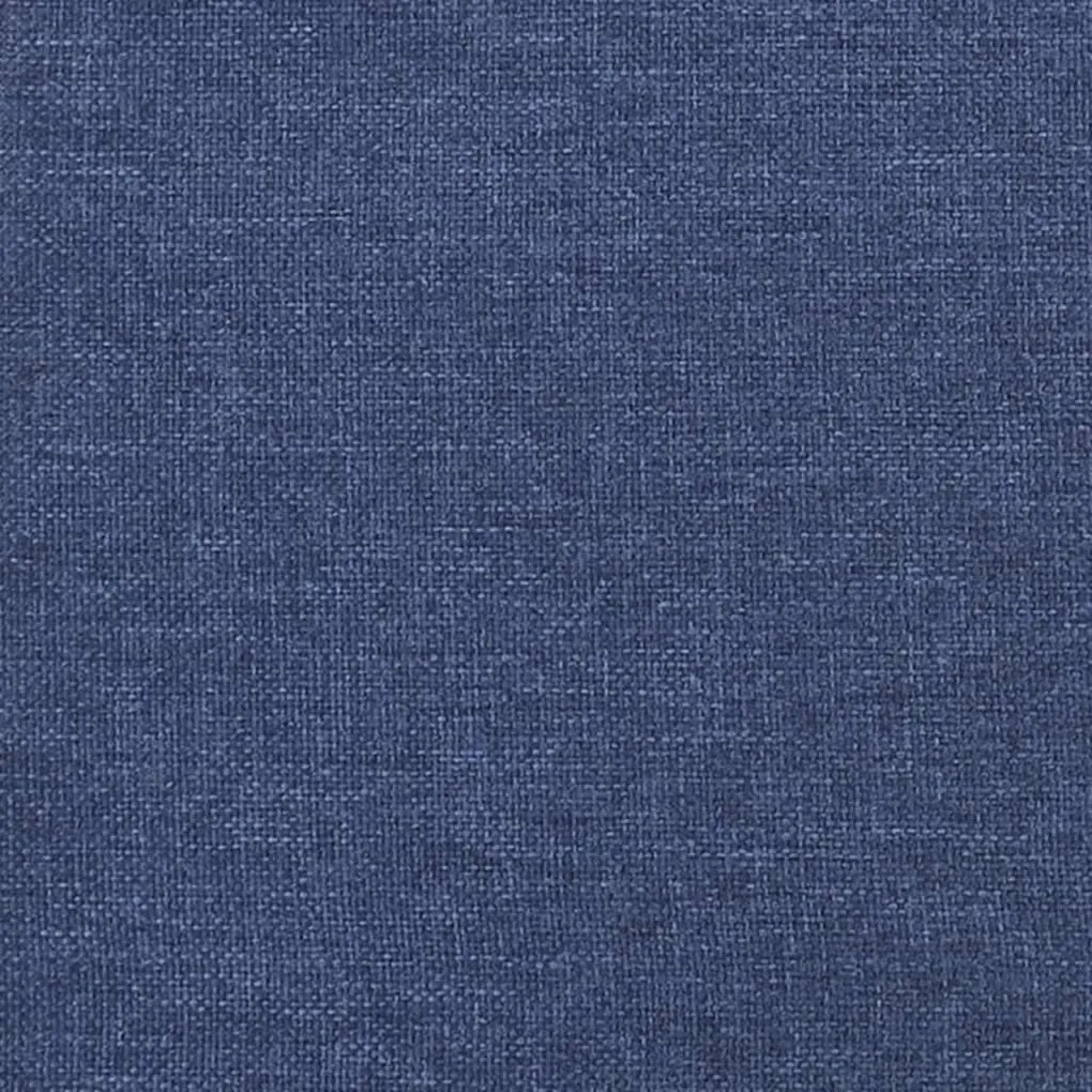 Cadru de pat box spring, albastru, 160x200 cm, textil Albastru, 25 cm, 160 x 200 cm
