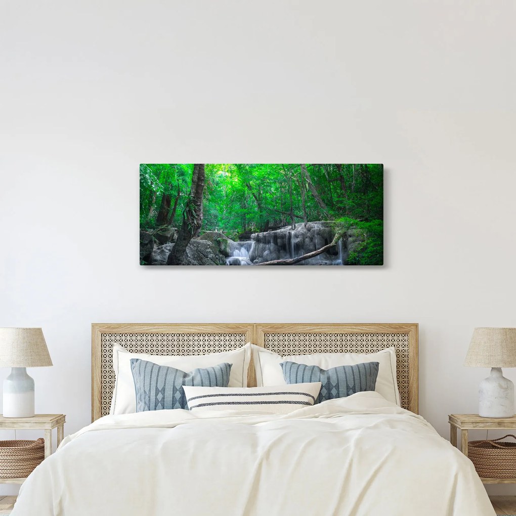 Tablou - Cascada Erawan, Kanchanaburi, Thailanda (120x50 cm)