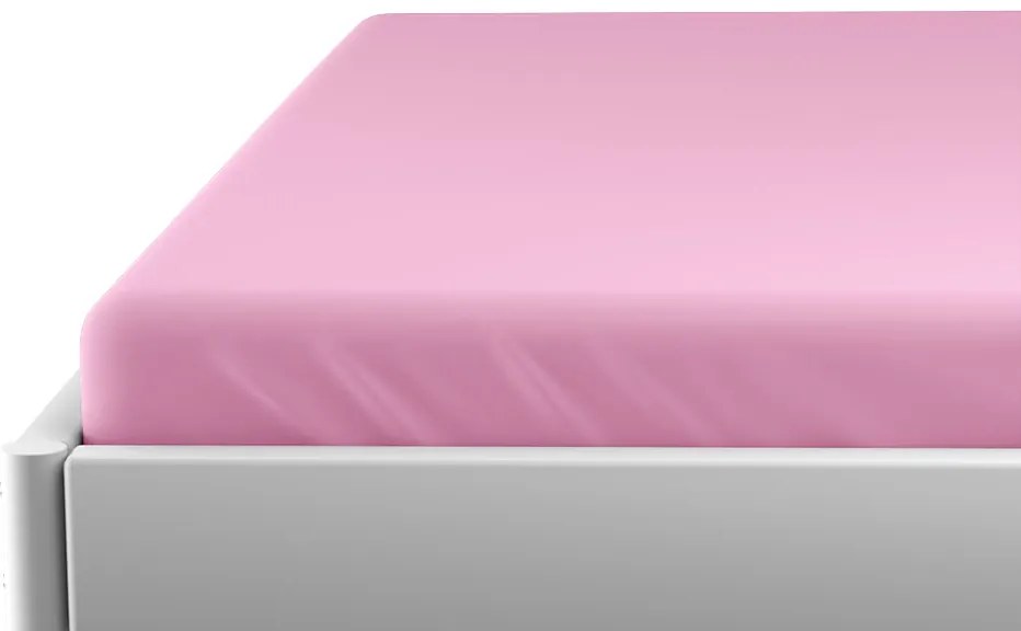 Cearsaf din jersey pentru patut de copii EXCLUSIVE 70x140 cm roz