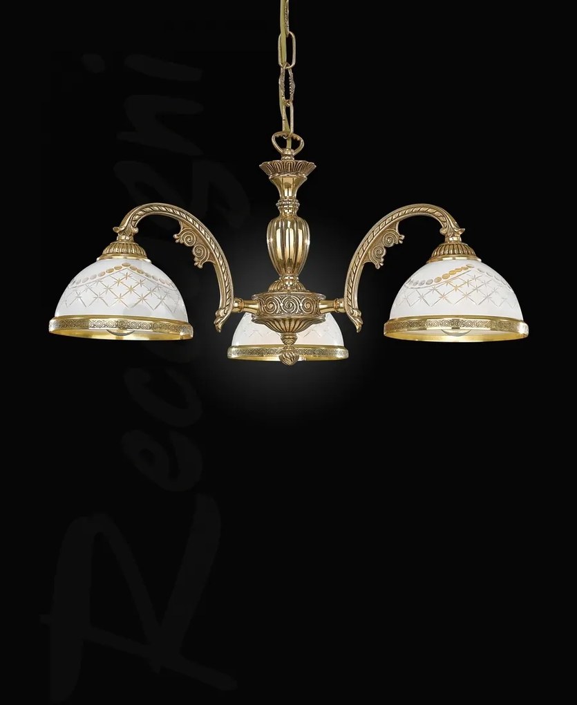 Candelabru din alama cu 3 brate design italian 7102