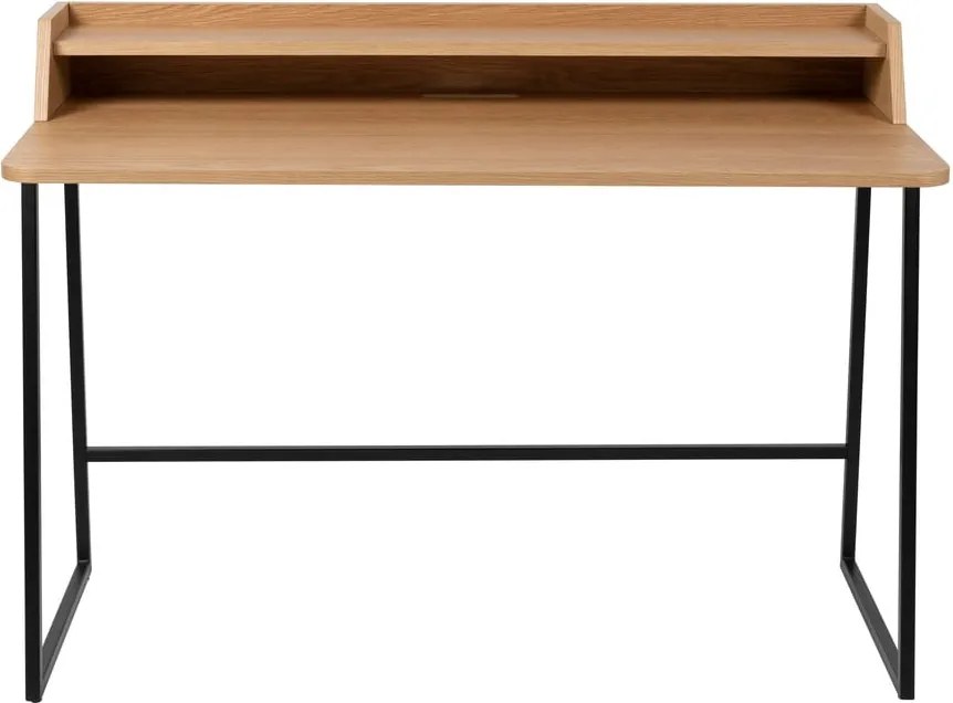 Birou de tip secretaire cu blat cu aspect de lemn de stejar 60x120 cm Giorgio – White Label