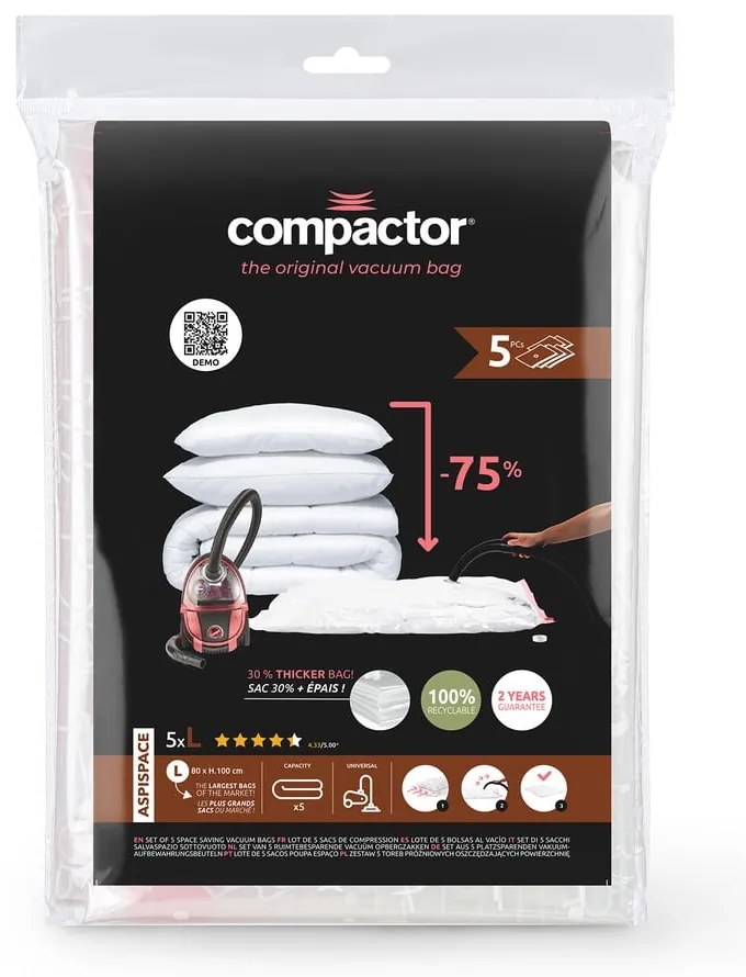 Saci de vidat 5 buc. Vacuum L – Compactor