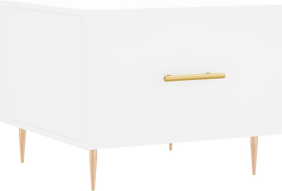 vidaXL Măsuță de cafea, alb, 50x50x40 cm, lemn compozit