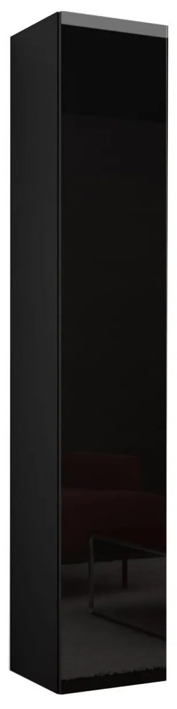 Dulap de perete înalt Zylia 180 (Negru + Negru lucios ). 1053748
