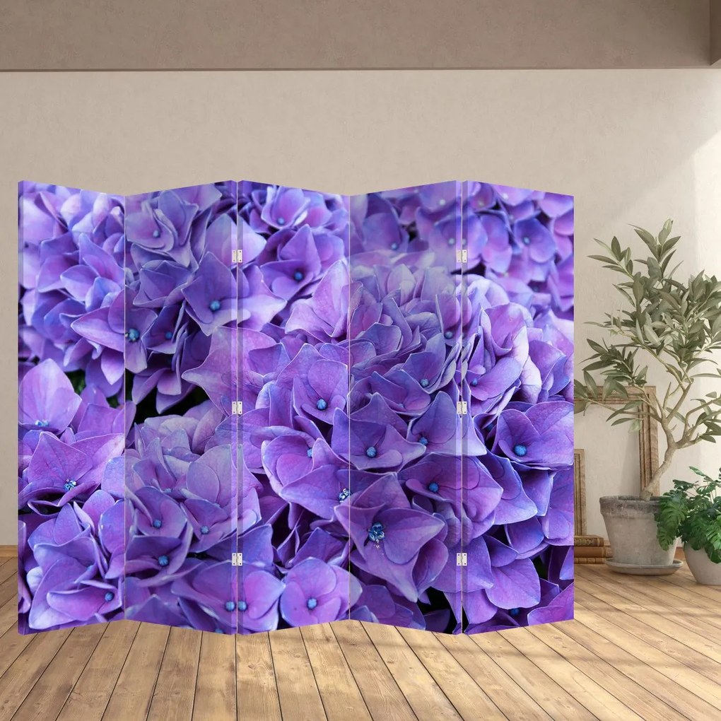 Paravan - Flori violete (210x170 cm)