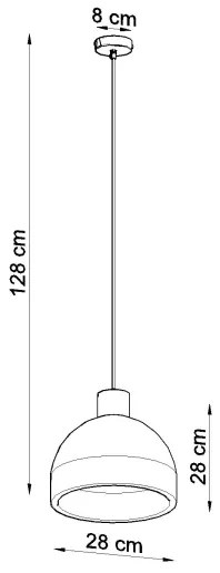 Lustră pe cablu Sollux SL.0281 DAMASO 1xE27/60W/230V