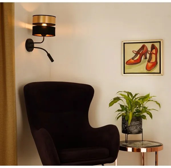 Lampă de perete Brilagi ROYAL 1xE27/15W/230V + 1xG9/3W negru/auriu