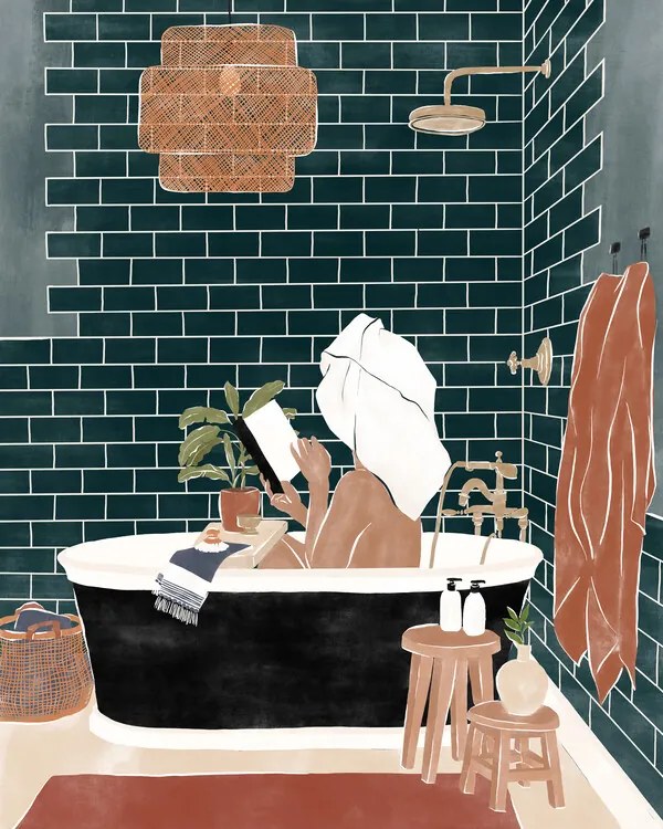 Ilustrație Bathroom Baby, Ivy Green Illustrations