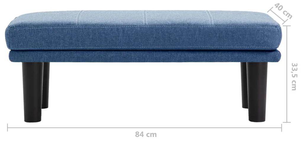Canapea cu 2 locuri, albastru, material textil Albastru