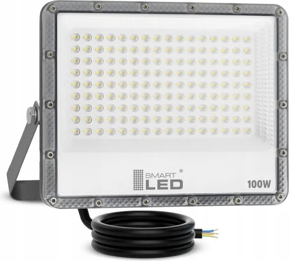 Proiector LED exterior 100 W, 230 V, 4500 K, IP65, gri
