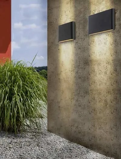 Aplica LED de perete exterior ambientala IP54 CREMONA S alba