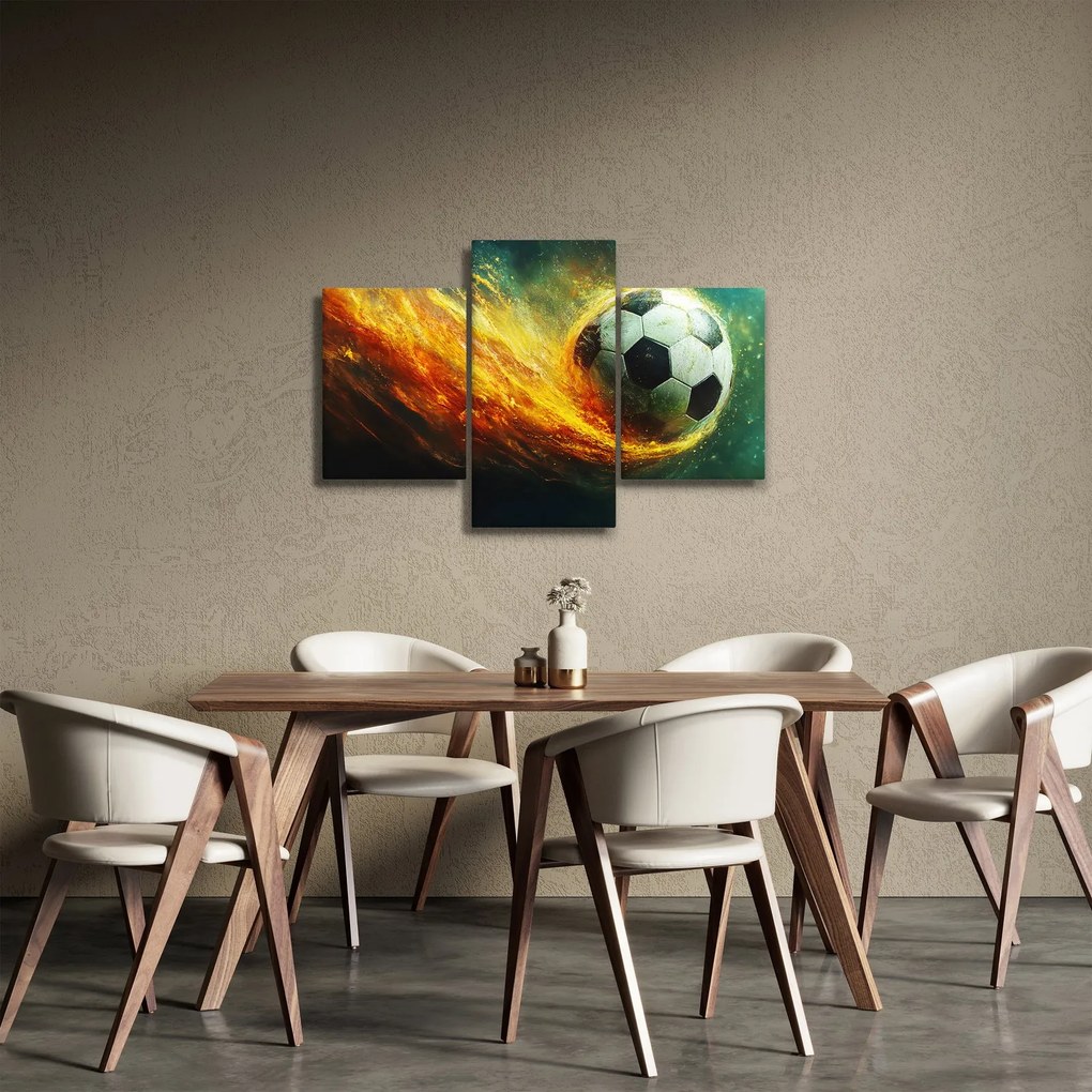 Tablou - Minge de Fotbal în Zbor (90x60 cm)