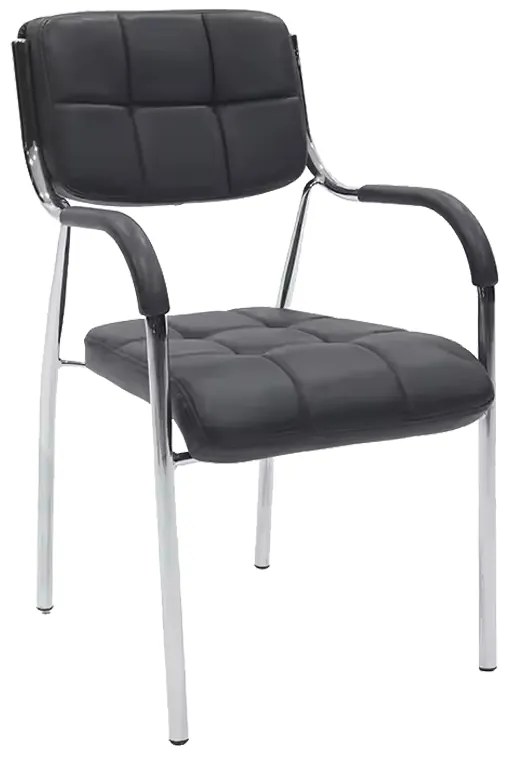 Scaun Vizitator Piele Ecologica Ollan Negru